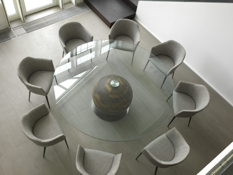 Dining Tables Gheo K, Large Round Glass Dining Table Uk