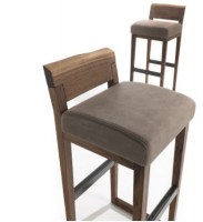 Dino stool with leather seat from Riva1920