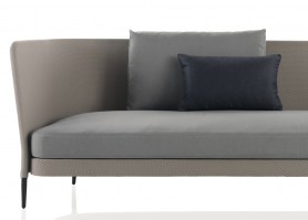 Kabu sofa in 3D mesh Omega outdoor fabric - detail