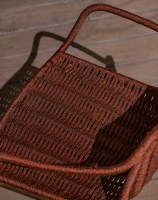Lapala arm chair detail in 411 SPK dark orange rope