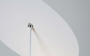 Parasol table lamp from Innermost - magnet held shade detail