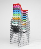 Polo chair stack with sled bases