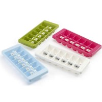 Quicksnap ice tray in pink, white, blue and green