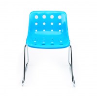 Polo chair in Blue with sled base